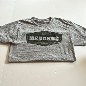 Hanes Menards Grey Tshirt Size Medium